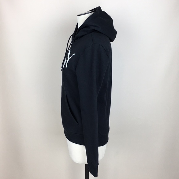 PUMA Black Logo Hoodie Sweatshirt NWT - Picture 4 of 9